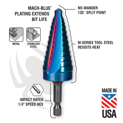 16 Step Mach-Blue Drill Bit - 19023