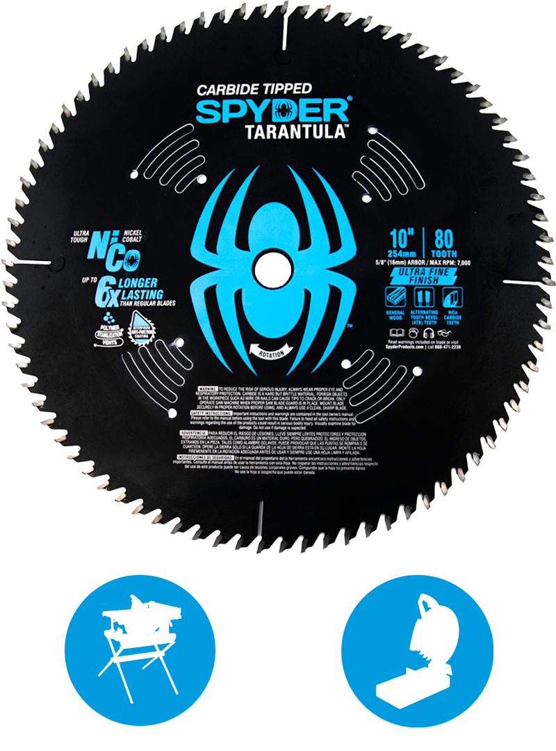 10″ 80T Ultra Fine Finish Saw Blade