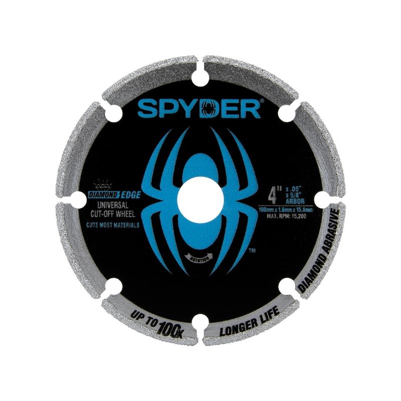 Spyder 14004 Diamond Cut-Off Wheel, 4" +bushing 1/4"