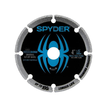 Spyder 14004 Diamond Cut-Off Wheel, 4" +bushing 1/4"