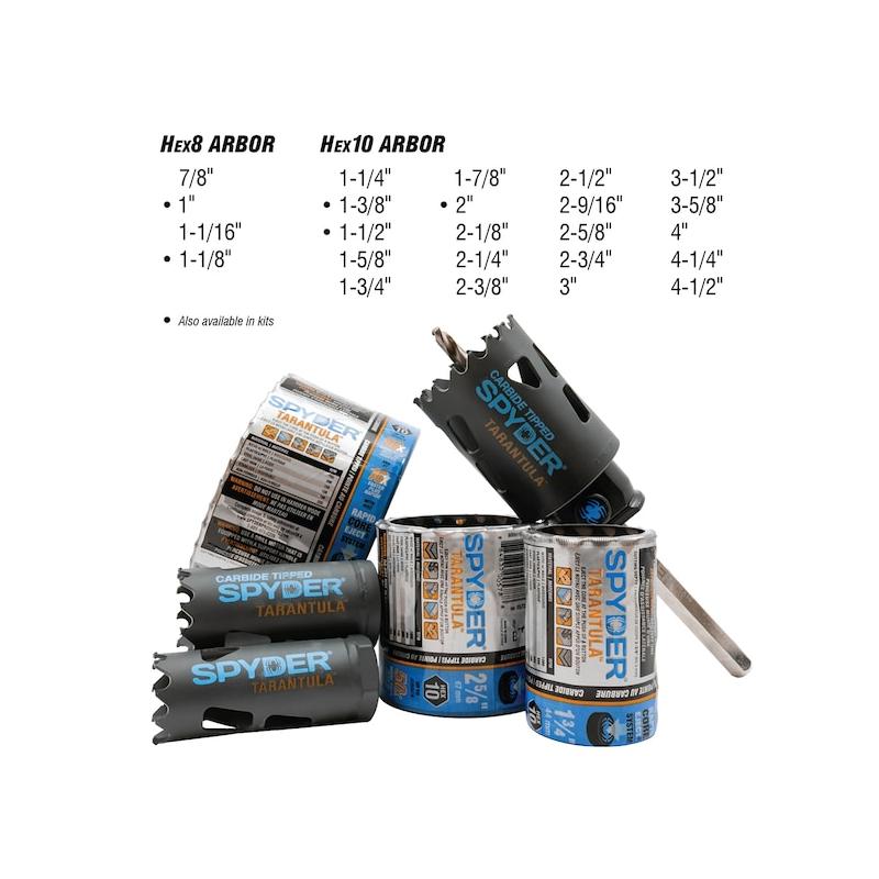 Spyder 600923 6PC Tarantula Carbide Tipped, Metal Cutting Hole Saw Set