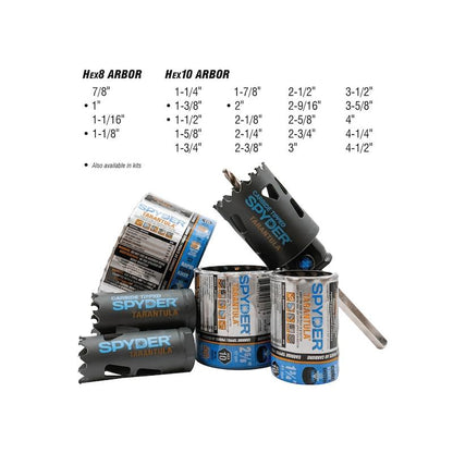 Spyder 600923 6PC Tarantula Carbide Tipped, Metal Cutting Hole Saw Set