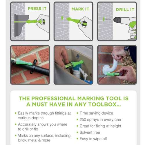 Chalkshot DuraMark Green Chalk Marking 76701 Pen Air Gas MarxMate Spot 727659767008
